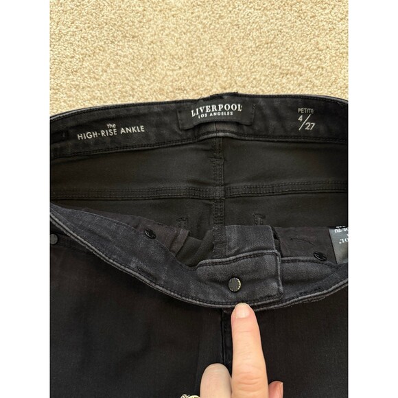 Liverpool Los Angeles High-Rise Ankle Jeans Black Women’s Size 4P (27) - Picture 5 of 12